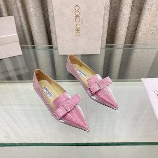 Jimmy Choo stylish and elegant glitter flat shoes