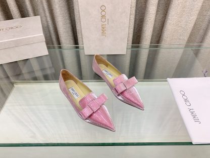 Jimmy Choo stylish and elegant glitter flat shoes