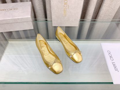 Jimmy Choo New Butterfly Pearl Ballet Flats
