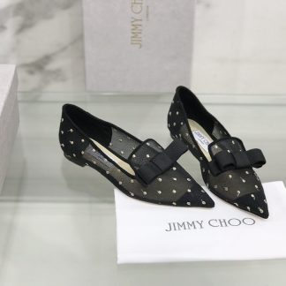 Jimmy Choo new lace embroidery series flat shoes