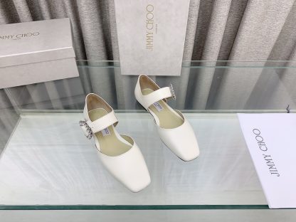 Jimmy Choo New Mary Jane Hollow Shoes Flats