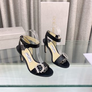 Jimmy Choo Elegant C-buckle rhinestone high heels
