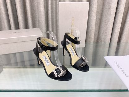 Jimmy Choo Elegant C-buckle rhinestone high heels