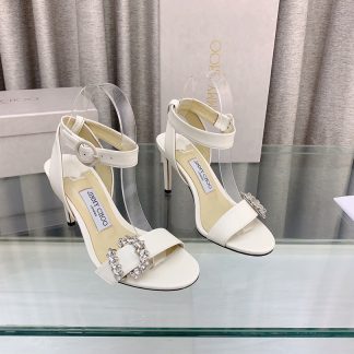 Jimmy Choo Elegant C-buckle rhinestone high heels