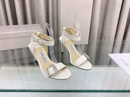 Jimmy Choo Elegant C-buckle rhinestone high heels