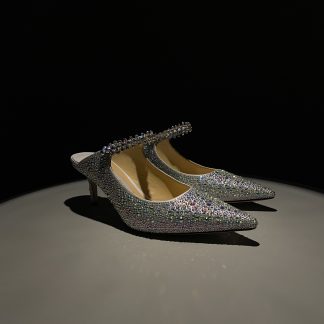 Jimmy Choo pointed toe high heel crystal shoes