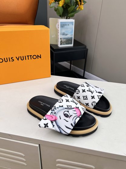 Louis Vuitton ol llow comfort flat sandals - Image 2