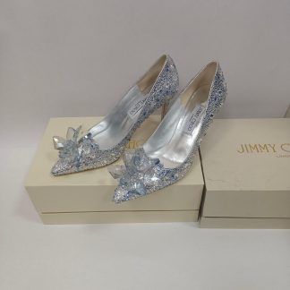 Jimmy Choo blue crystal shoes high heels