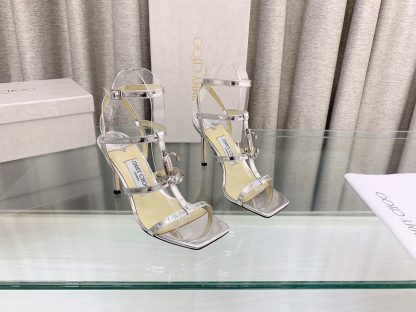 Jimmy Choo fashionable silver high heels
