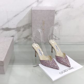 Jimmy Choo crystal chain high heels
