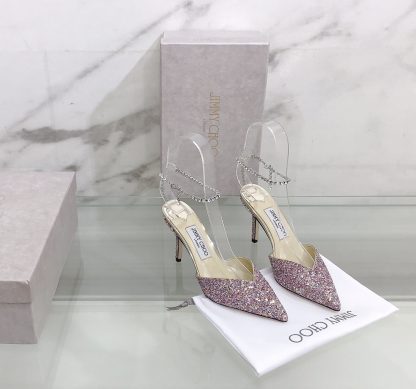 Jimmy Choo crystal chain high heels