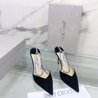 Jimmy Choo crystal chain high heels