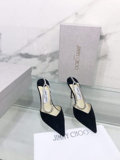 Jimmy Choo crystal chain high heels