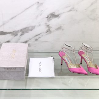Jimmy Choo crystal chain high heels