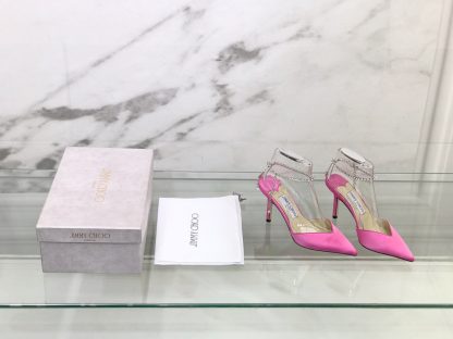 Jimmy Choo crystal chain high heels