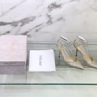 Jimmy Choo crystal chain high heels