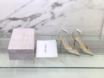 Jimmy Choo crystal chain high heels