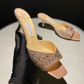 Jimmy Choo gradient high heels with rhinestones