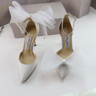 Jimmy Choo mesh bow high heels