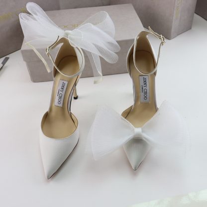 Jimmy Choo mesh bow high heels