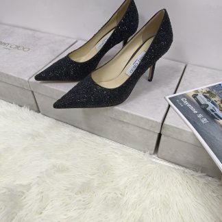 Jimmy Choo glittering black diamond high heels
