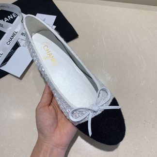 Chanel fashion item white elegant and exquisite ballet shoes
