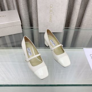 Jimmy Choo New Mary Jane Block Heel Pumps