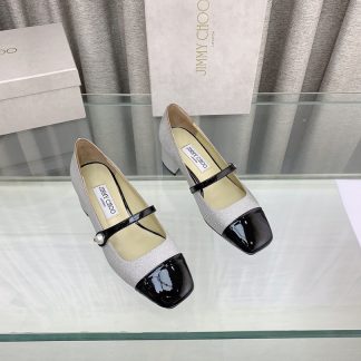 Jimmy Choo New Mary Jane Block Heel Pumps