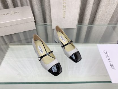 Jimmy Choo New Mary Jane Block Heel Pumps
