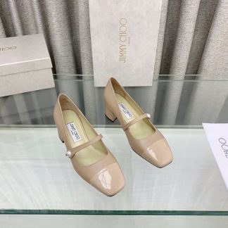 Jimmy Choo New Mary Jane Block Heel Pumps