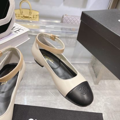 Chanel Comfortable Classic Black and White Mary Jane Shoes