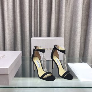 Jimmy Choo new style one-strap tassel embellished high heels