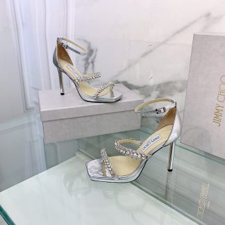 Jimmy Choo new high heel diamond chain sandals high heels