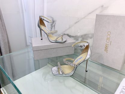 Jimmy Choo new high heel diamond chain sandals high heels
