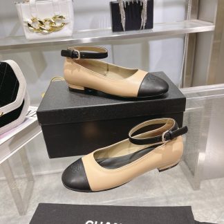 Chanel Comfort Classic Almond Black with Mary Jane Shoes