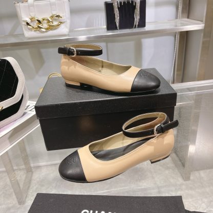 Chanel Comfort Classic Almond Black with Mary Jane Shoes