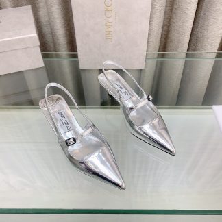 Jimmy Choo new silver fashion slingback high heels