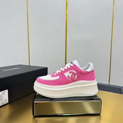 Chanel dark pink casual versatile sneakers