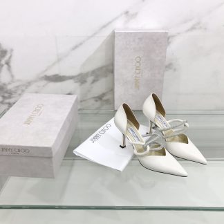 Jimmy Choo new hollow rhinestone single shoes high heels