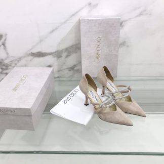 Jimmy Choo New Hollow Out Rhinestone High Heels