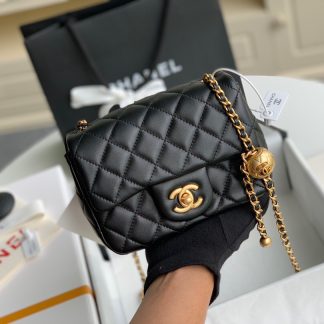 Chanel bag Platinum Edition Metal Round Ball Square Fat Handbag