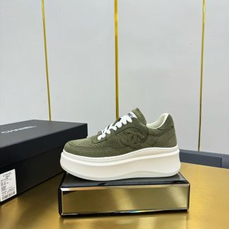 Chanel light green casual versatile sneakers