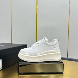 Chanel pure white breathable casual versatile sports shoes