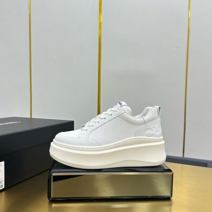 Chanel pure white breathable casual versatile sports shoes
