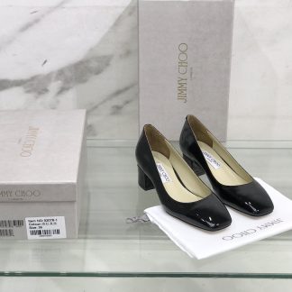 Jimmy Choo round toe chunky heel fashionable high heels