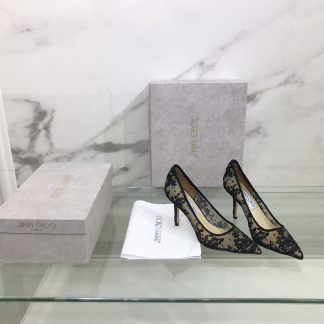 Jimmy Choo lace high-heeled shoes
