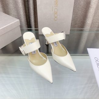 Jimmy Choo stylish C-shaped buckle high-heeled sandals