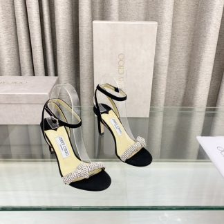 Jimmy Choo rhinestone ankle strap high heels