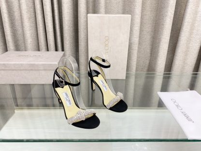 Jimmy Choo rhinestone ankle strap high heels