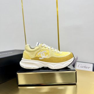 Chanel yellow classic sports casual shoes for men and women